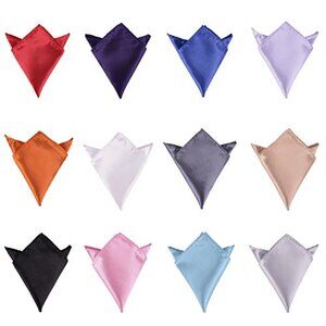 12 Pack Pocket Squares for Men